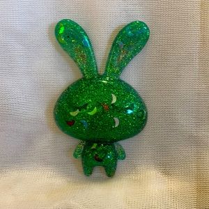 Green adorable sleeping resin moon bunny 🌚🐇😴🟢